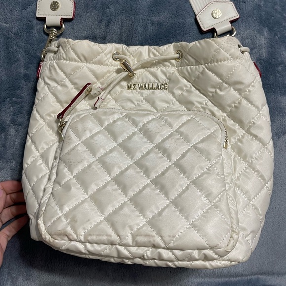 MZ Wallace White Quilted Backpack - Picture 2 of 16